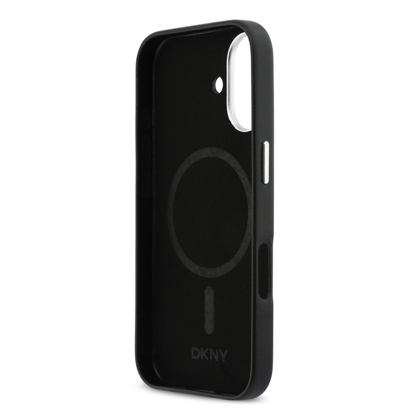 Apple iPhone 17 Kılıf DKNY Orjinal Lisanslı M-safe Şarj Özellikli PU Büyük Dikey Logolu Kapak - 8