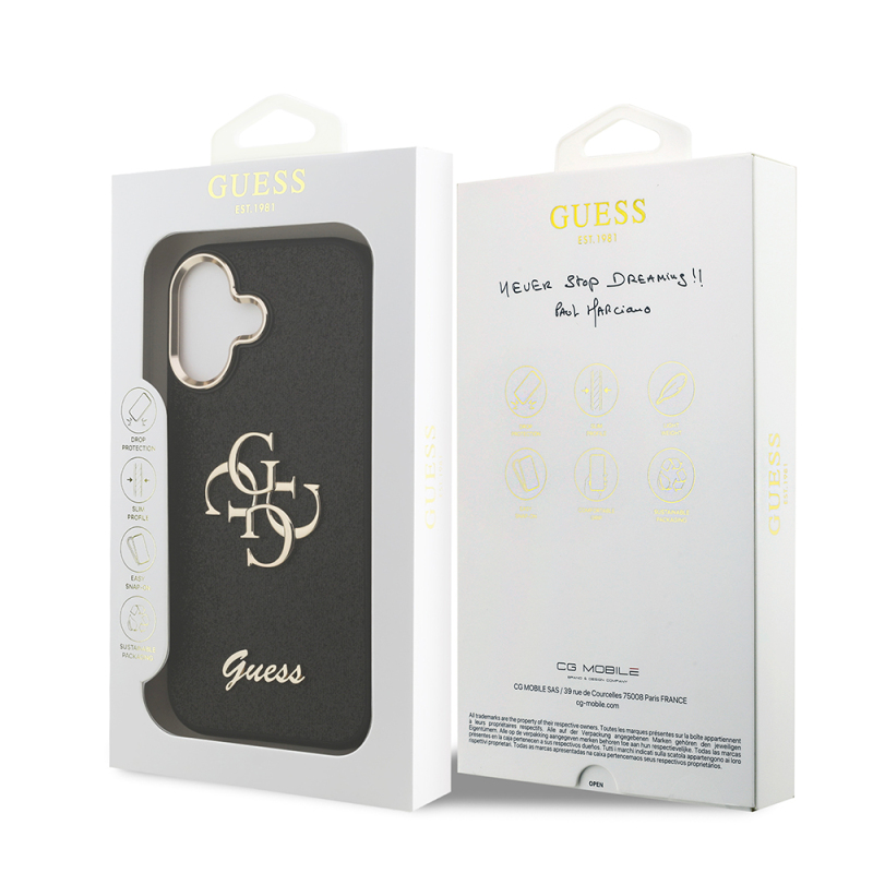 Apple iPhone 17 Kılıf Guess Orjinal Lisanslı 4G Büyük Metal Kamera Çerçeveli ve Logolu Glitter Kapak - 10