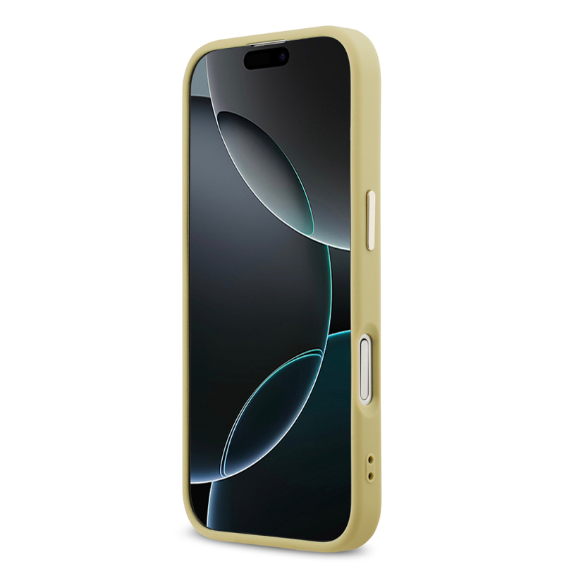 Apple iPhone 17 Kılıf Guess Orjinal Lisanslı 4G Büyük Metal Kamera Çerçeveli ve Logolu Glitter Kapak - 14