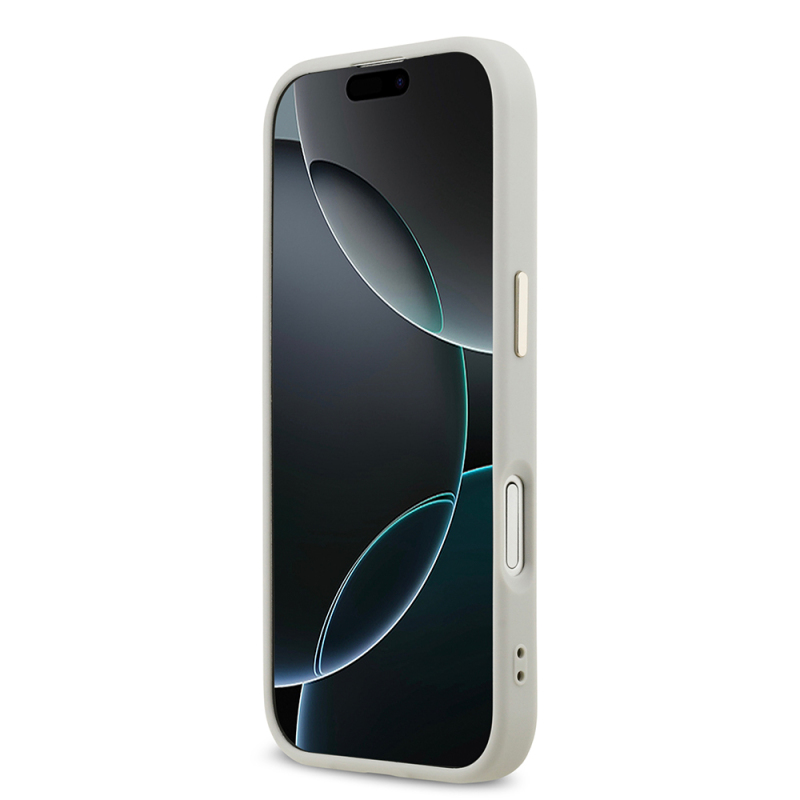 Apple iPhone 17 Kılıf Guess Orjinal Lisanslı 4G Büyük Metal Kamera Çerçeveli ve Logolu Glitter Kapak - 23