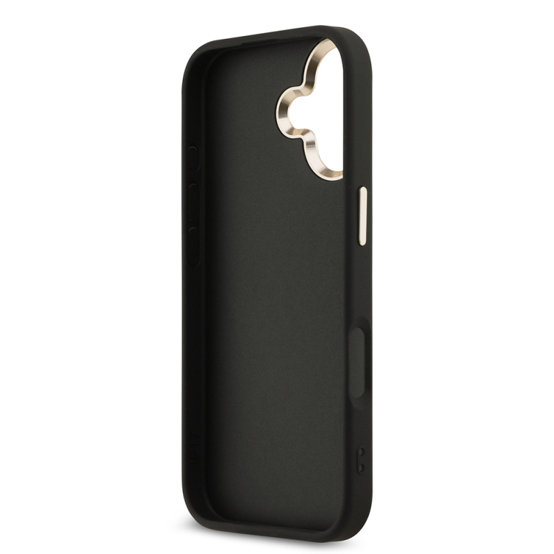 Apple iPhone 17 Kılıf Guess Orjinal Lisanslı Gold Metal Kamera Çerçeveli 4G Desenli Metal Büyük 4G ve Yazı Logolu Kapak - 17