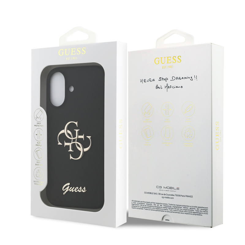 Apple iPhone 17 Kılıf Guess Orjinal Lisanslı Grained Yazı Logolu Kapak - 12
