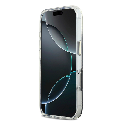 Apple iPhone 17 Kılıf Guess Orjinal Lisanslı M-safe Şarj Özellikli 4G Desenli Simli Silikon Kapak - 8