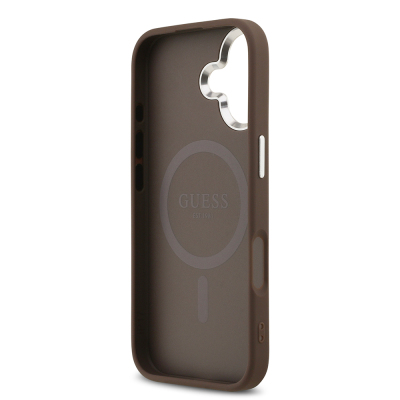 Apple iPhone 17 Kılıf Guess Orjinal Lisanslı M-safe Şarj Özellikli 4G Klasik Yazı Logolu Kapak - 16