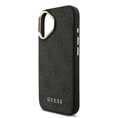 Apple iPhone 17 Kılıf Guess Orjinal Lisanslı M-safe Şarj Özellikli 4G Metal Büyük Logolu Kartlıklı Kapak - 8