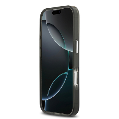 Apple iPhone 17 Kılıf Guess Orjinal Lisanslı M-safe Şarj Özellikli IML Baskılı Üçgen Logolu Metal Kamera Çerçeveli Kapak - 7