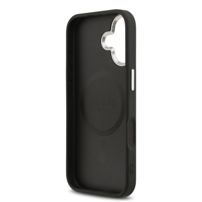 Apple iPhone 17 Kılıf Guess Orjinal Lisanslı M-safe Şarj Özellikli Klasik Yazı Logolu PU Deri Kapak - 9