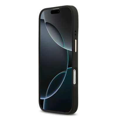 Apple iPhone 17 Kılıf Guess Orjinal Lisanslı M-safe Şarj Özellikli Sıcak Baskılı Yazı Logolu PU Deri Peony Kapak - 8