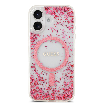 Apple iPhone 17 Kılıf Guess Orjinal Lisanslı M-safe Şarj Özellikli Transparan Resin Bottom Kapak - 12