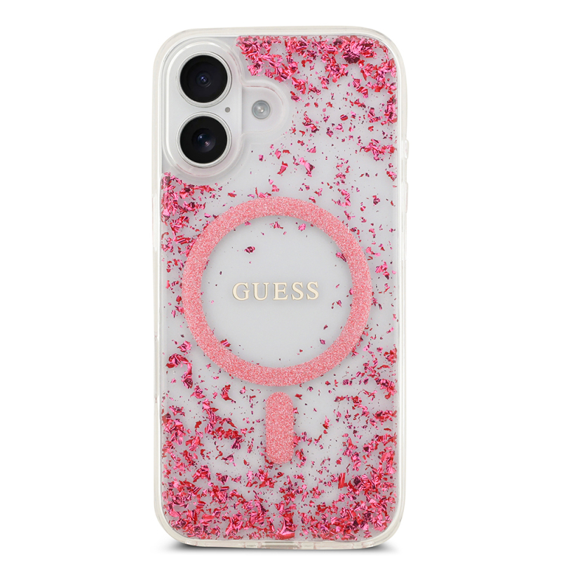 Apple iPhone 17 Kılıf Guess Orjinal Lisanslı M-safe Şarj Özellikli Transparan Resin Bottom Kapak - 12