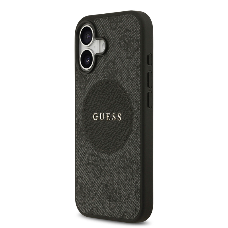 Apple iPhone 17 Kılıf Guess Orjinal Lisanslı M-safe Şarj Özellikli Yazı Logolu Circle Classic Kapak - 9