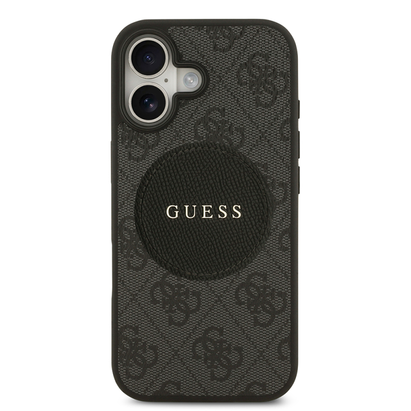 Apple iPhone 17 Kılıf Guess Orjinal Lisanslı M-safe Şarj Özellikli Yazı Logolu Circle Classic Kapak - 10