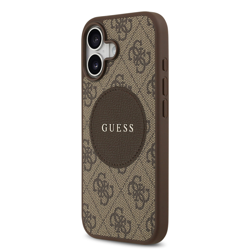 Apple iPhone 17 Kılıf Guess Orjinal Lisanslı M-safe Şarj Özellikli Yazı Logolu Circle Classic Kapak - 11