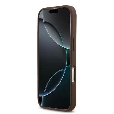 Apple iPhone 17 Kılıf Guess Orjinal Lisanslı M-safe Şarj Özellikli Yazı Logolu Circle Classic Kapak - 14