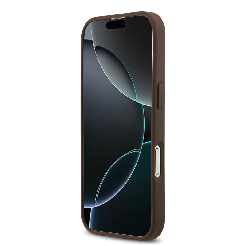 Apple iPhone 17 Kılıf Guess Orjinal Lisanslı M-safe Şarj Özellikli Yazı Logolu Circle Classic Kapak - 14