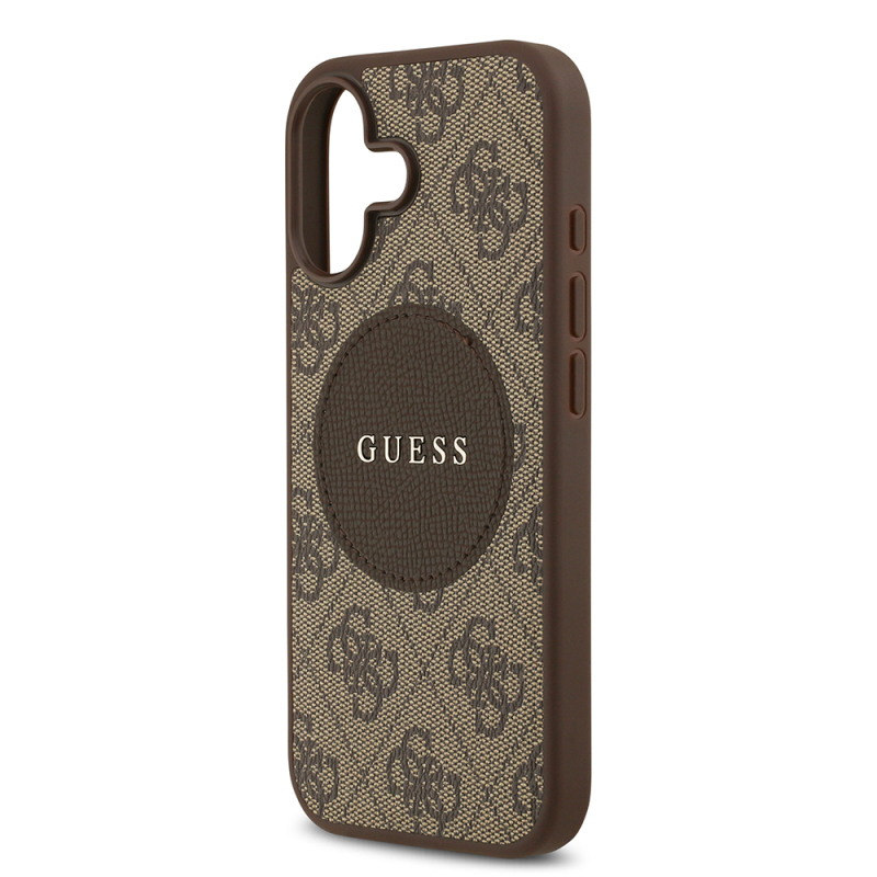 Apple iPhone 17 Kılıf Guess Orjinal Lisanslı M-safe Şarj Özellikli Yazı Logolu Circle Classic Kapak - 15