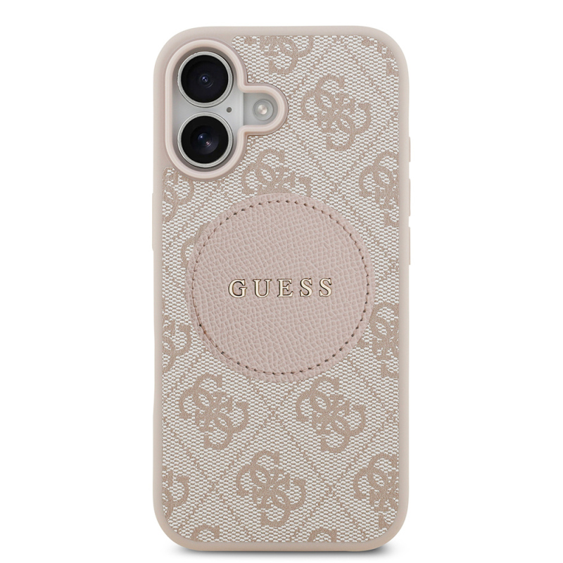 Apple iPhone 17 Kılıf Guess Orjinal Lisanslı M-safe Şarj Özellikli Yazı Logolu Circle Classic Kapak - 18