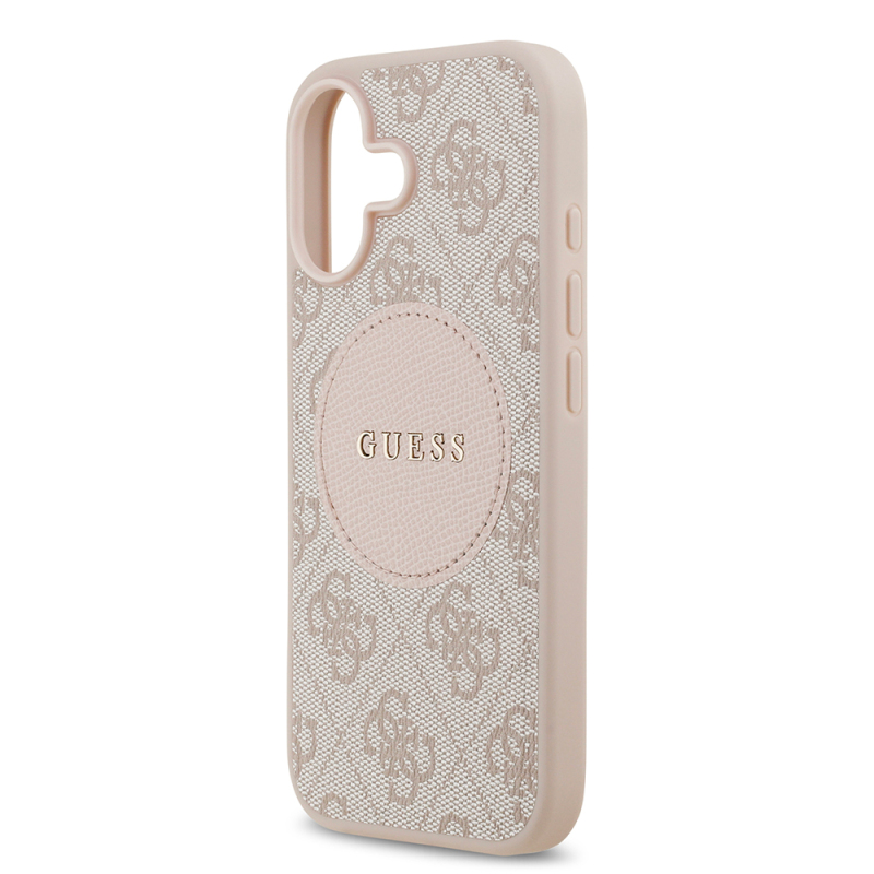 Apple iPhone 17 Kılıf Guess Orjinal Lisanslı M-safe Şarj Özellikli Yazı Logolu Circle Classic Kapak - 21