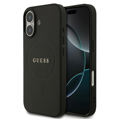Apple iPhone 17 Kılıf Guess Orjinal Lisanslı M-safe Şarj Özellikli Yazı Logolu PU Deri Kapak - 2