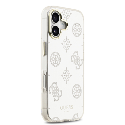 Apple iPhone 17 Kılıf Guess Orjinal Lisanslı Metal Kamera Çerçeveli Simli Aynalı Kapak - 13