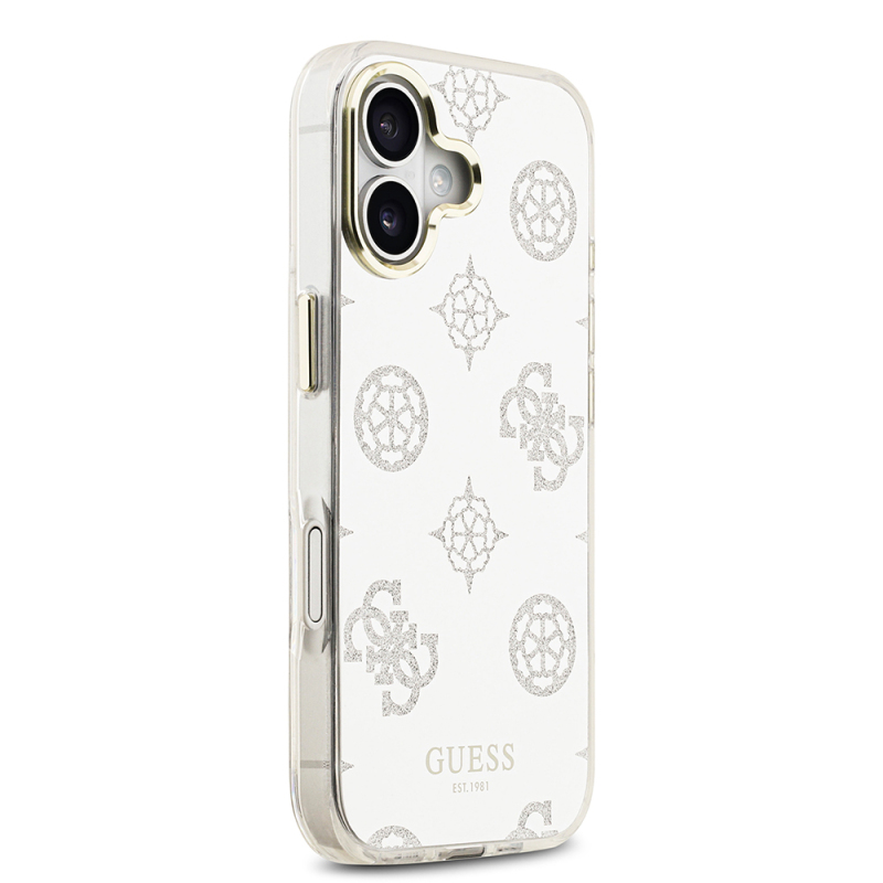 Apple iPhone 17 Kılıf Guess Orjinal Lisanslı Metal Kamera Çerçeveli Simli Aynalı Kapak - 13