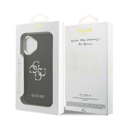 Apple iPhone 17 Kılıf Guess Orjinal Lisanslı PU Deri 4G Büyük Metal Logo Dizaynlı Kapak - 9
