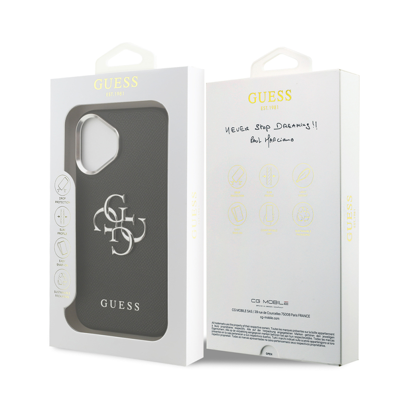 Apple iPhone 17 Kılıf Guess Orjinal Lisanslı PU Deri 4G Büyük Metal Logo Dizaynlı Kapak - 9