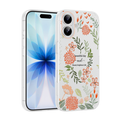 Apple iPhone 17 Kılıf Kamera Korumalı Desenli Zore Klip Kapak - 1