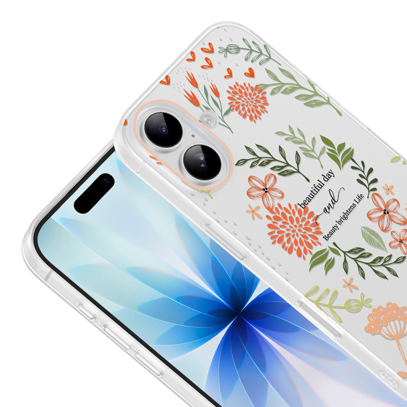 Apple iPhone 17 Kılıf Kamera Korumalı Desenli Zore Klip Kapak - 9