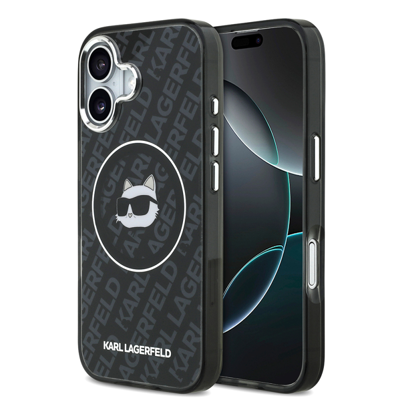 Apple iPhone 17 Kılıf Karl Lagerfeld Orjinal Lisanslı IML Baskılı Choupette Heads Kapak - 1