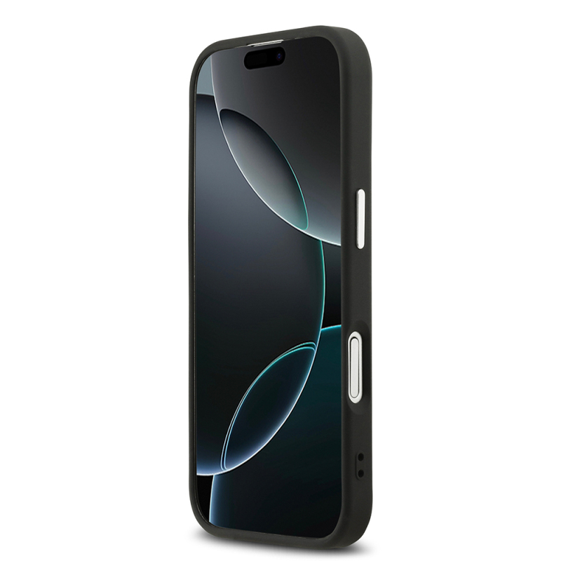 Apple iPhone 17 Kılıf Karl Lagerfeld Orjinal Lisanslı M-safe Şarj Özellikli Delikli Tasarım Metal Logolu PU Deri Kapak - 6