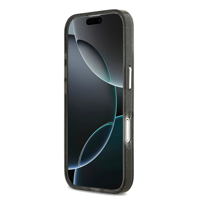 Apple iPhone 17 Kılıf Karl Lagerfeld Orjinal Lisanslı Parlayan Simli Karl & Choupette Sketch Logo Kapak - 6