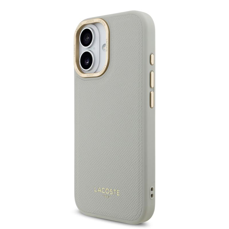 Apple iPhone 17 Kılıf Lacoste Orjinal Lisanslı M-safe Şarj Özellikli Champs Elysees PU Deri Tasarımlı Kapak - 7