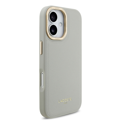 Apple iPhone 17 Kılıf Lacoste Orjinal Lisanslı M-safe Şarj Özellikli Champs Elysees PU Deri Tasarımlı Kapak - 13