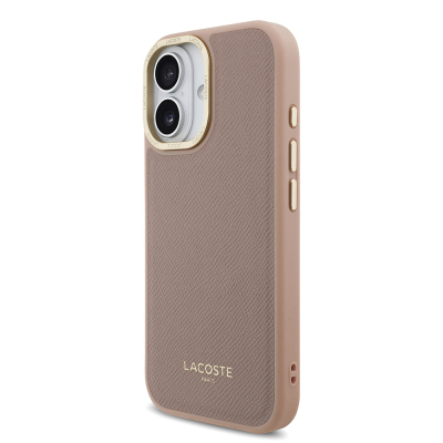 Apple iPhone 17 Kılıf Lacoste Orjinal Lisanslı M-safe Şarj Özellikli Champs Elysees PU Deri Tasarımlı Kapak - 5