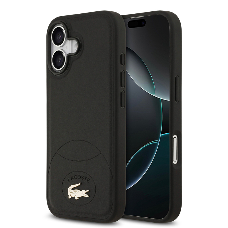 Apple iPhone 17 Kılıf Lacoste Orjinal Lisanslı M-safe Şarj Özellikli PU Deri Tasarımlı Metal Logolu Kapak - 1