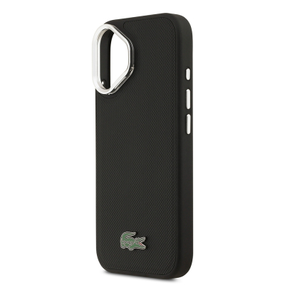 Apple iPhone 17 Kılıf Lacoste Orjinal Lisanslı M-safe Şarj Özellikli PU Pike Desenli Standlı Metal Logolu Kapak - 7