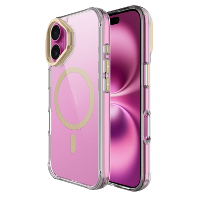 Apple iPhone 17 Kılıf M-safe Şarj Özellikli Airbagli Kamera Standlı Zore Azor Kapak - 6