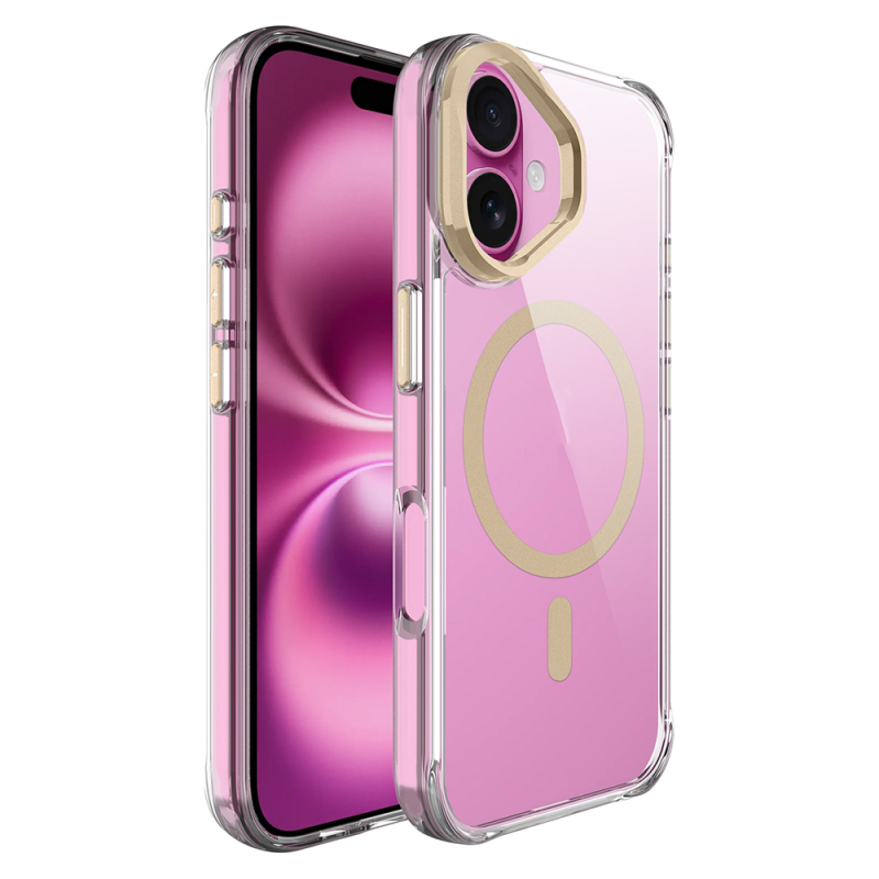 Apple iPhone 17 Kılıf M-safe Şarj Özellikli Airbagli Kamera Standlı Zore Azor Kapak - 2