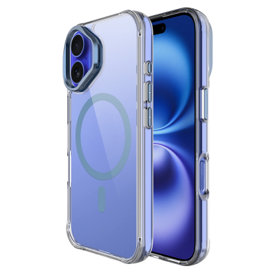 Apple iPhone 17 Kılıf M-safe Şarj Özellikli Airbagli Kamera Standlı Zore Azor Kapak - 14