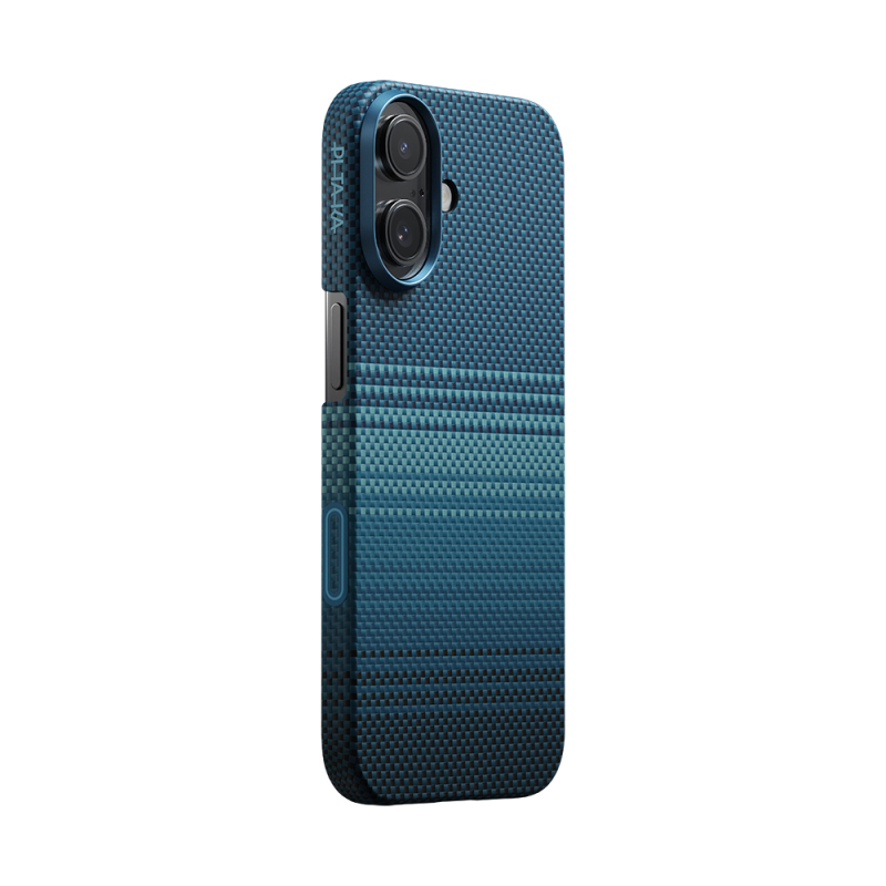 Apple iPhone 17 Kılıf M-safe Şarj Özellikli Aramid Fiber Pitaka Tactile Woven Sunset-Moonrise Serisi Sunset Kapak - 4