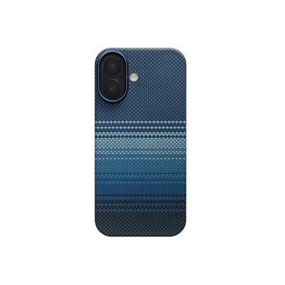 Apple iPhone 17 Kılıf M-safe Şarj Özellikli Aramid Fiber Pitaka Tactile Woven Sunset-Moonrise Serisi Sunset Kapak - 1
