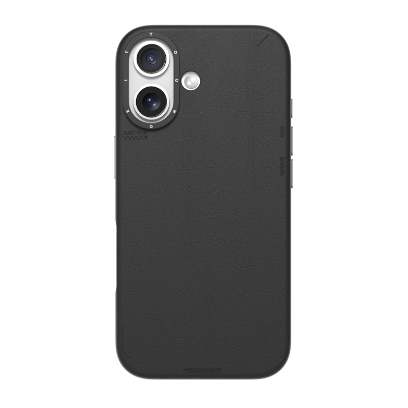 Apple iPhone 17 Kılıf M-safe Şarj Özellikli Basit Mat Deri Desenli Youngkit Tech Fashion Serisi Kapak - 4