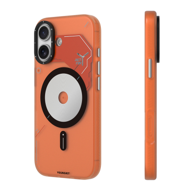 Apple iPhone 17 Kılıf M-safe Şarj Özellikli Disk Desenli Youngkit Disc Battle Kapak - 5