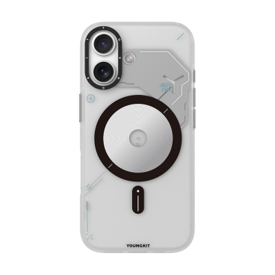 Apple iPhone 17 Kılıf M-safe Şarj Özellikli Disk Desenli Youngkit Disc Battle Kapak - 3