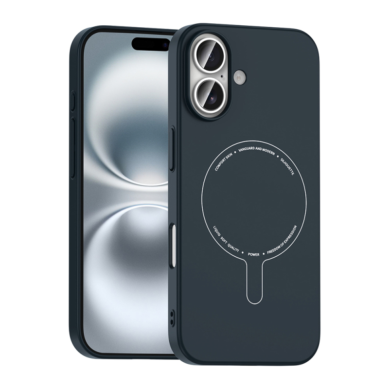 Apple iPhone 17 Kılıf M-Safe Şarj Özellikli Kamera Korumalı Zore Elio Sert PC Kapak - 3