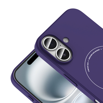 Apple iPhone 17 Kılıf M-Safe Şarj Özellikli Kamera Korumalı Zore Elio Sert PC Kapak - 20