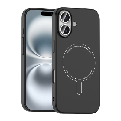 Apple iPhone 17 Kılıf M-Safe Şarj Özellikli Kamera Korumalı Zore Elio Sert PC Kapak - 8