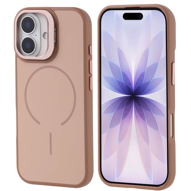 Apple iPhone 17 Kılıf M-safe Şarj Özellikli Kamera Standlı Zore Notron Kapak - 2