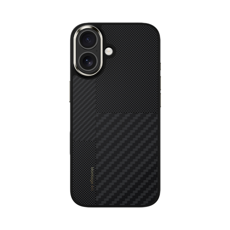 Apple iPhone 17 Kılıf M-safe Şarj Özellikli Karbon Fiber Benks Montage Hybrid ArmorPro Kevlar Kapak - 2